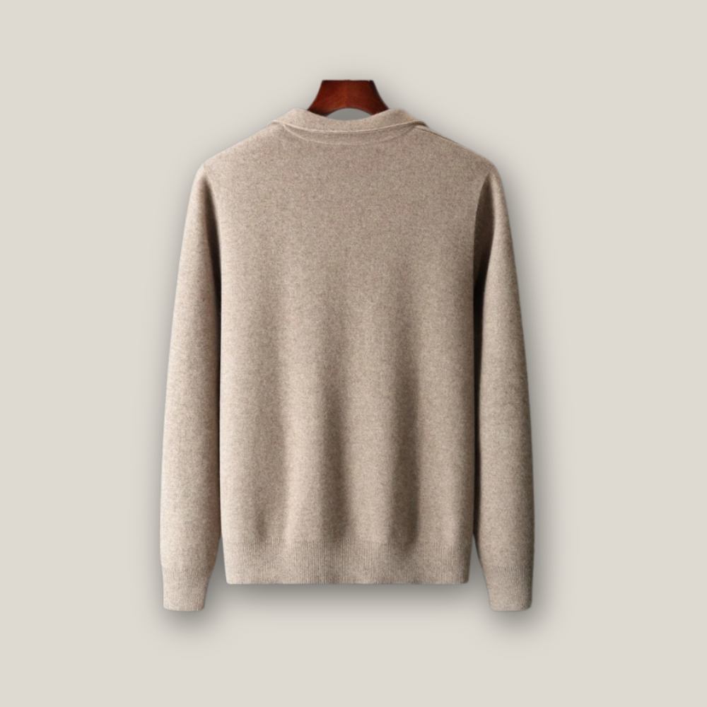 Viventi | Men's Casual Wool Zip Up Cardigan