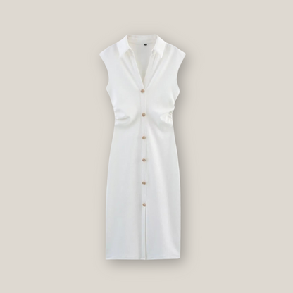Viventi | Women's Elegant Midi Sleeveless Dress