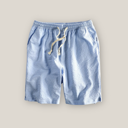 Viventi | Men's Casual Striped Linen Shorts