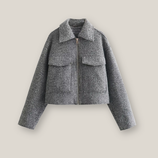 Viventi | Women's Casual Zip Bomber Jacket