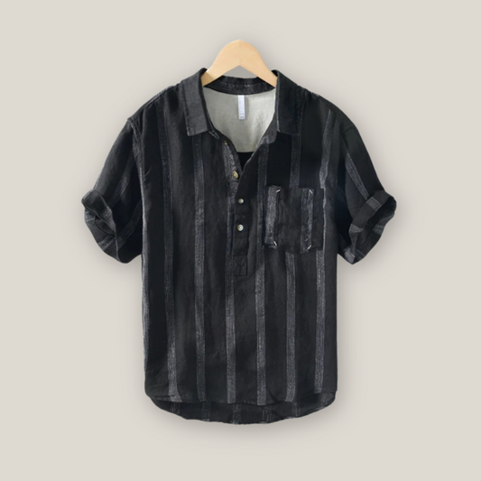 Viventi | Men's Casual Linen Short Sleeve Shirt