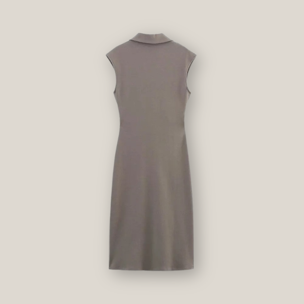 Viventi | Women's Elegant Midi Sleeveless Dress