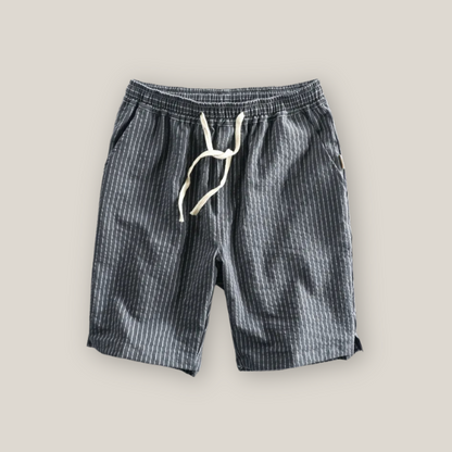Viventi | Men's Casual Striped Linen Shorts