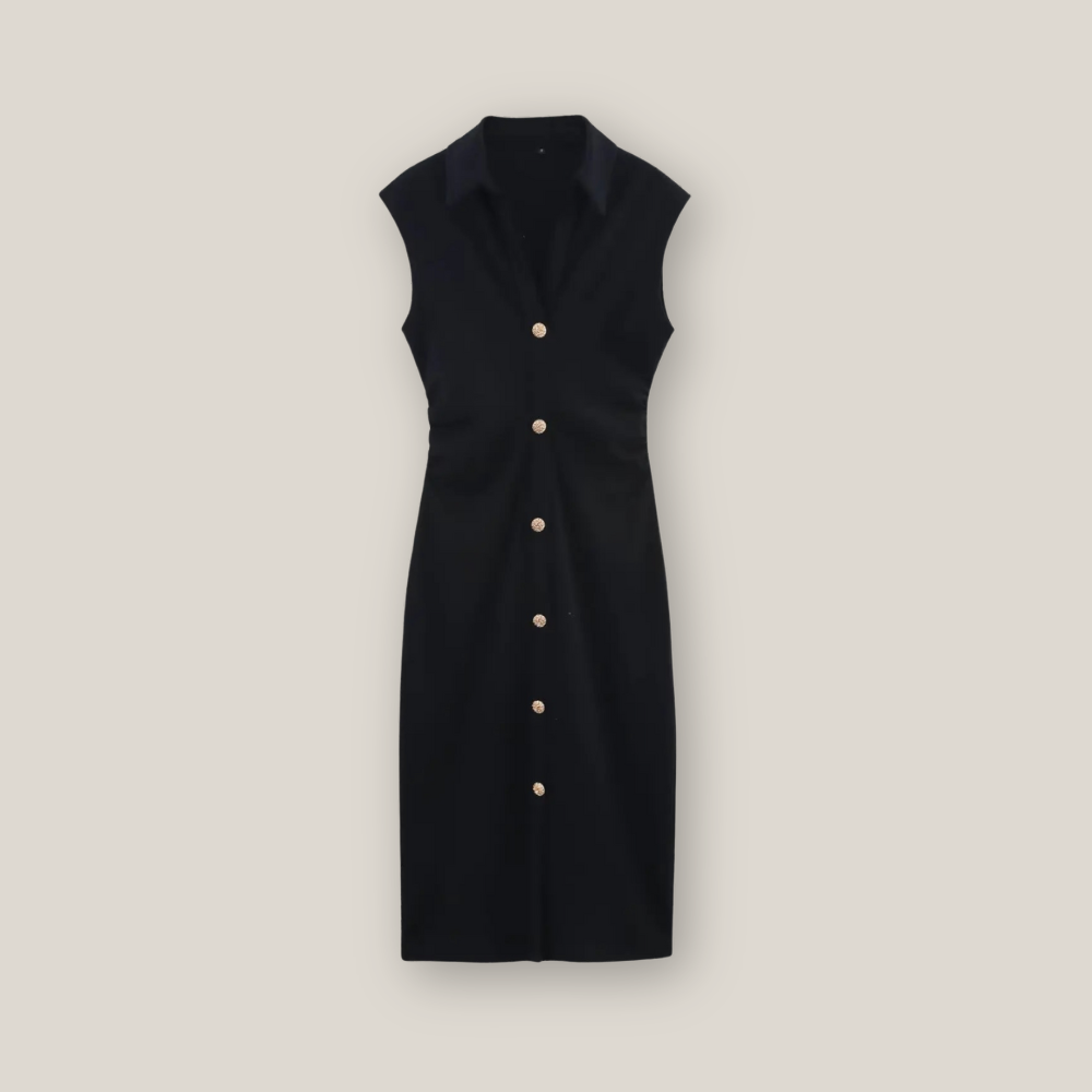 Viventi | Women's Elegant Midi Sleeveless Dress