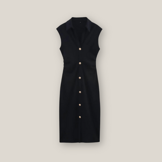Viventi | Women's Elegant Midi Sleeveless Dress
